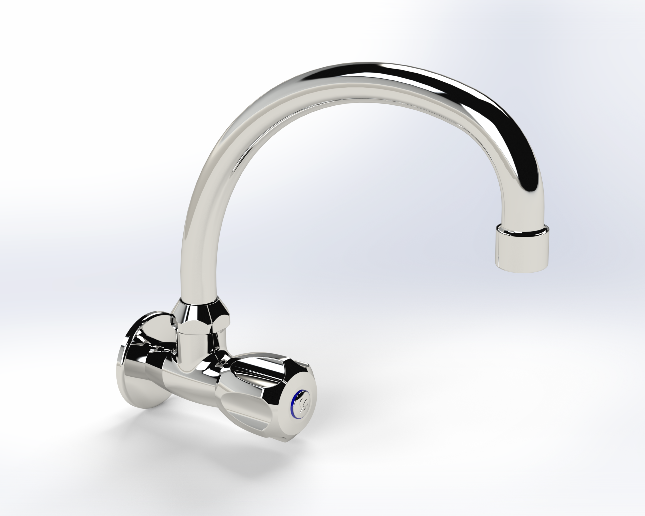 216-041-10-Stella_2.png Cobra Stella Original Light Pattern Prep Bowl Tap Wall Type Swivel Spout Chrome - Image 1