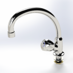 Cobra Stella Original Light Pattern Prep Bowl Tap Pillar Type Swivel Spout Chrome