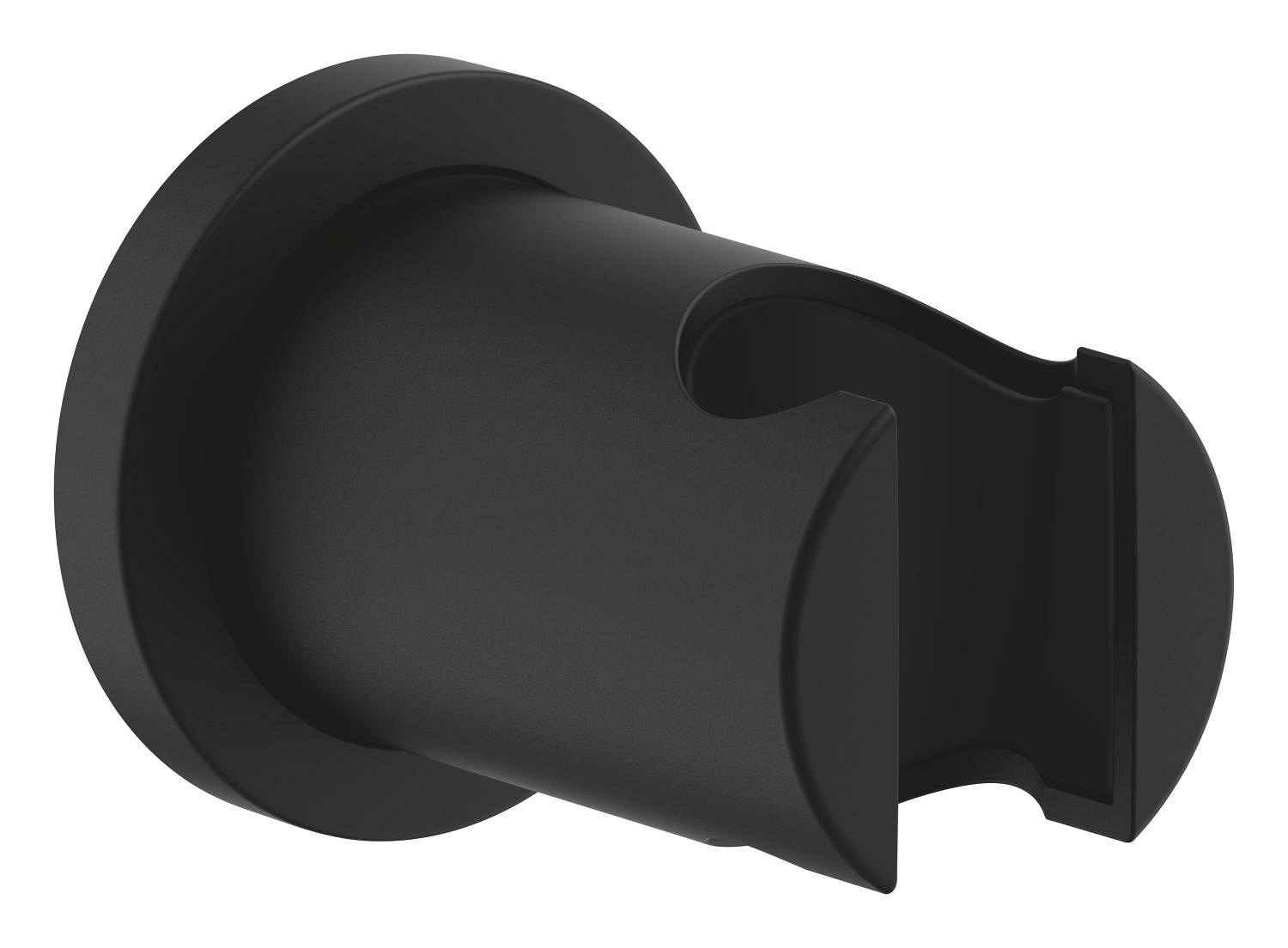 22117KF0.jpg Grohe Rsh Shower Holder, Non Adjustable, Round Collar Phantom Black - Image 1