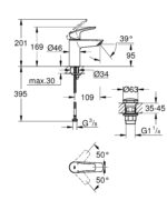 Grohe New Eurosmart Single-lever basin mixer 1/2"S-Size chrome - Image 2