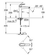 Grohe New Eurosmart Single-lever basin mixer 1/2"XL-Size chrome - Image 2