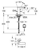 Grohe New Eurosmart Single-lever basin mixer 1/2"M-Size chrome - Image 2