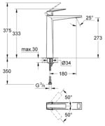 Grohe Allure Brilliant Basin Mixer 1/2"XL-Size Chrome - Image 2