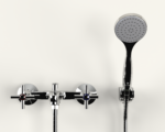 Cobra Ledimo Original Light Pattern Bath Diverter Mixer Wall Type & Handshower 1/2 MI Chrome