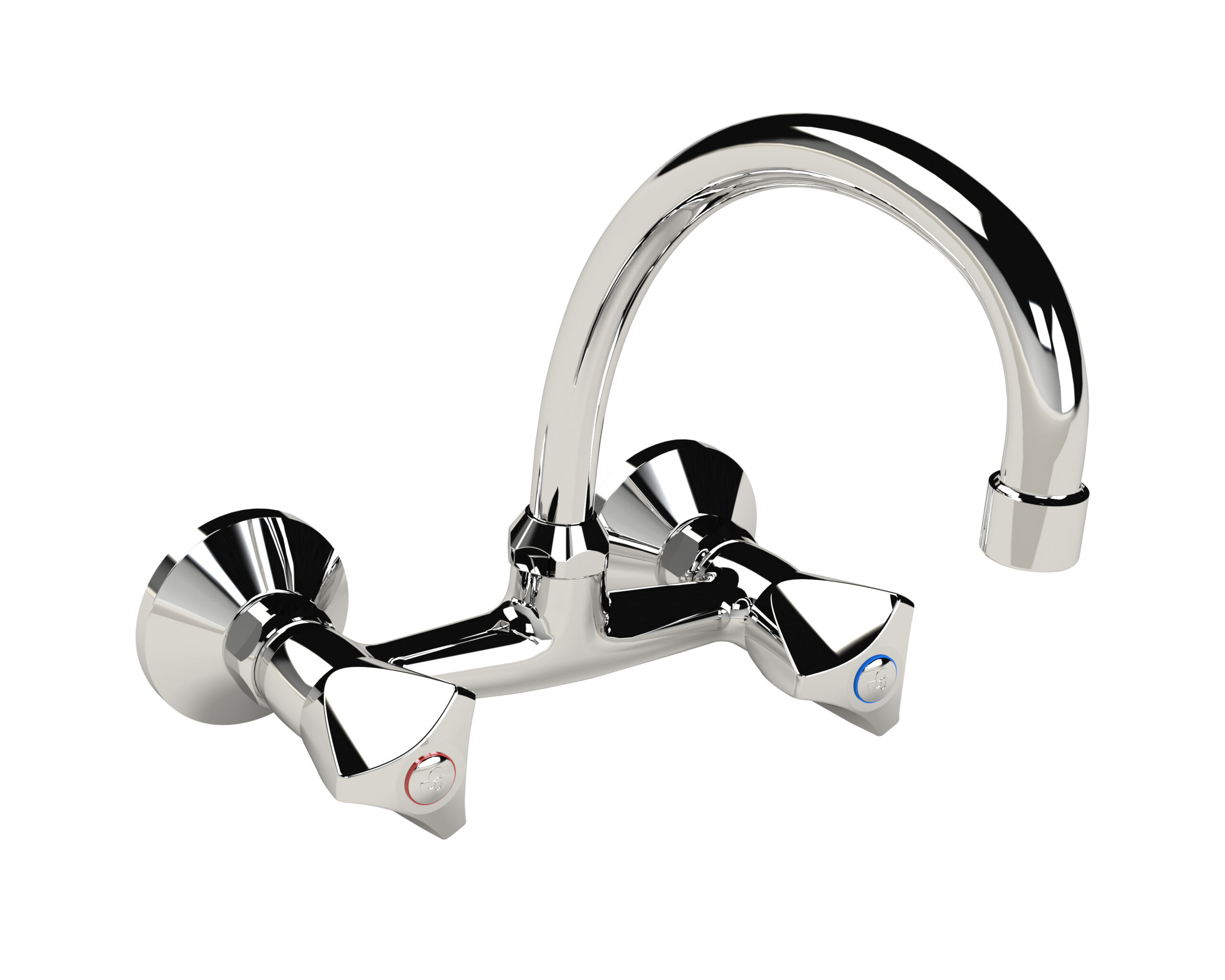 266-041-10-Carina.jpg Cobra Carina Original Light Pattern Sink Mixer Wall Type 1/2 Chrome - Image 1