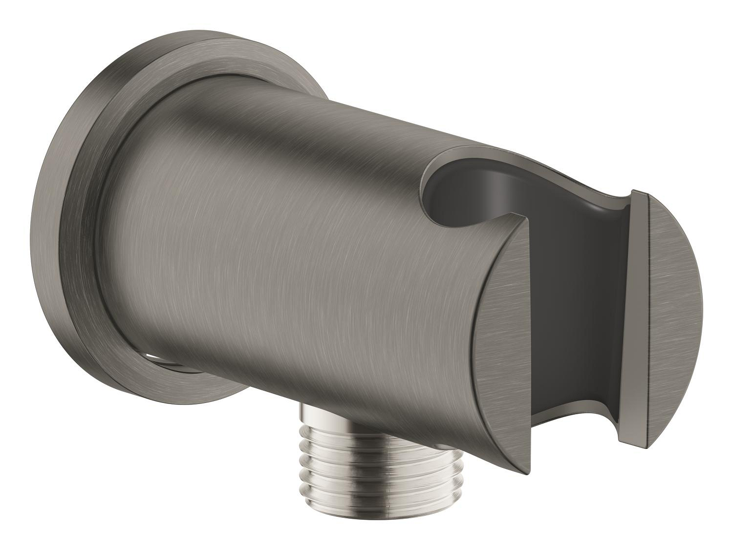 26658AL0.jpg LAUNCHING MARCH 2026Grohe Rain Shower Wall Union With Holder Brushed Hard Graphite - Image 1
