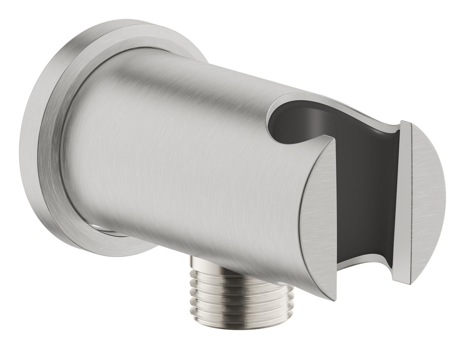 26658DC0.jpg Grohe Rain Shower Wall Union With Holder Supersteel - Image 1