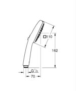 Grohe Tempesta Cube 110 Hand Shower 3 Sprays Chrome - Image 2