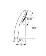 Grohe Vitalio Start 110 Hand Shower 1 Spray Chrome - Image 2