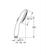 Grohe Tempesta 110 Hand Shower 3 Sprays Chrome - Image 2