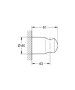 Grohe Tempesta Wall Hand Shower Holder Chrome - Image 2