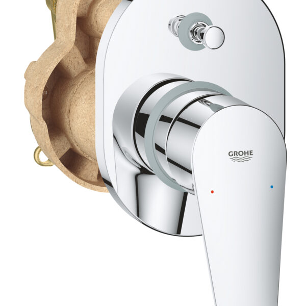 Grohe New BauEdge Single-lever bath/shower mixer 1/2" chrome