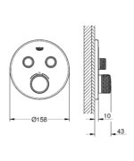 Grohe Grohtherm SmartControl Thermostat for concealed installation with 2 valves chrome - Image 2
