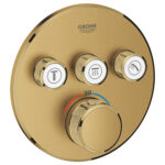 LAUNCHING MARCH 2026 Grohe Grohtherm Smartcontrol Thermostat For Concealed Installation With 3 Valves Brushed Cool Sunrise