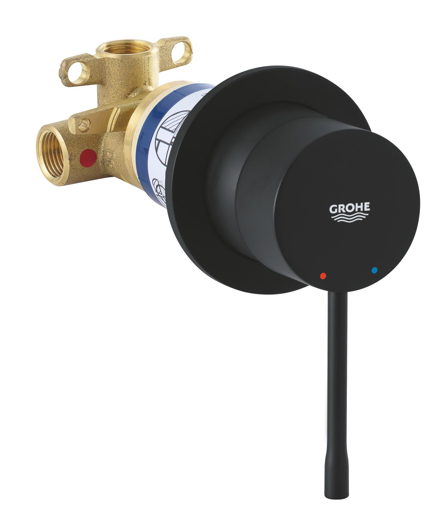 29197KF0.jpg Grohe Essence Slm Rough-In + Trim Shower Isr Phantom Black - Image 1