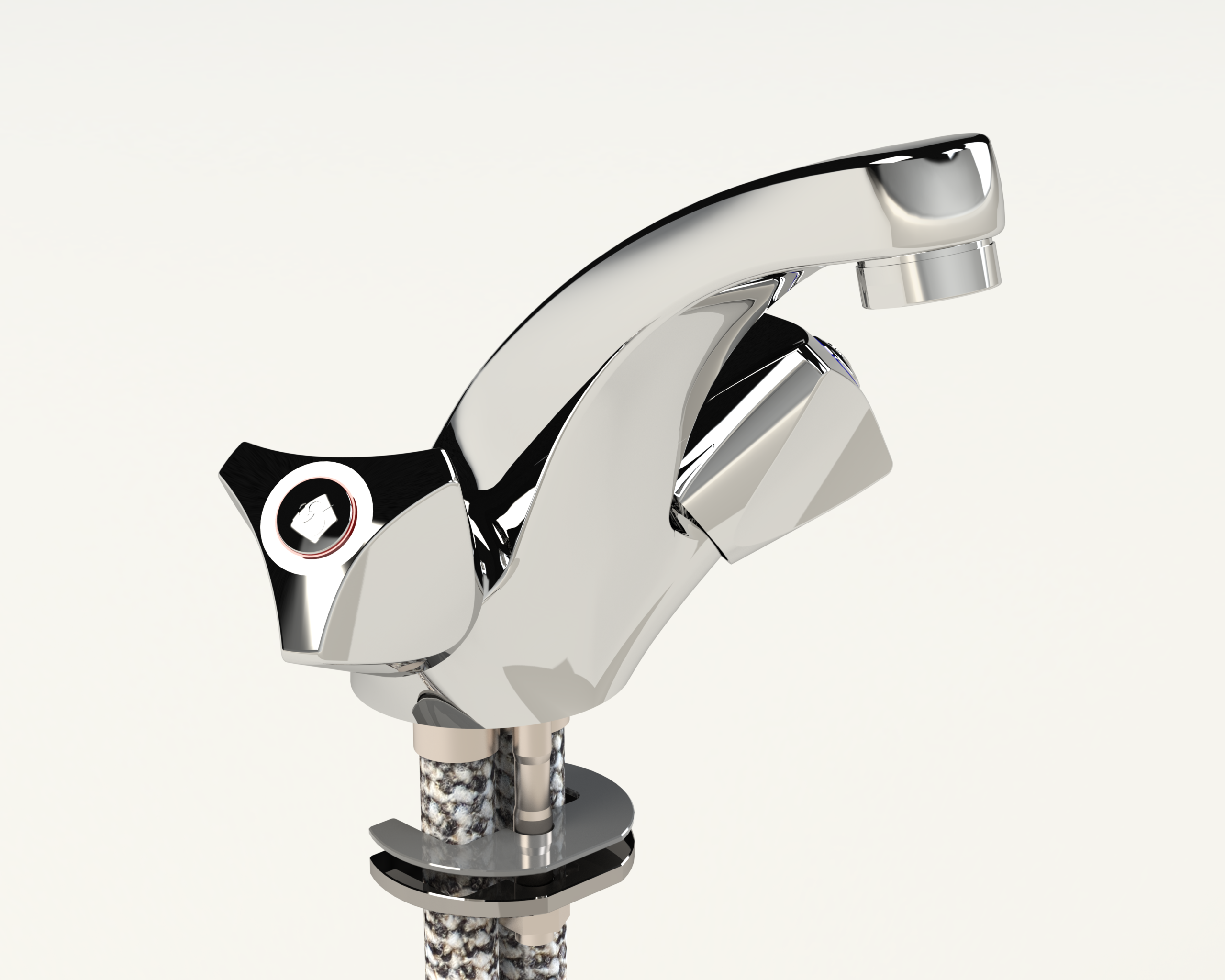 294-Carina.png Cobra Carina Original Light Pattern Basin Mixer Fixed Spout Plug&Chain Chrome - Image 1