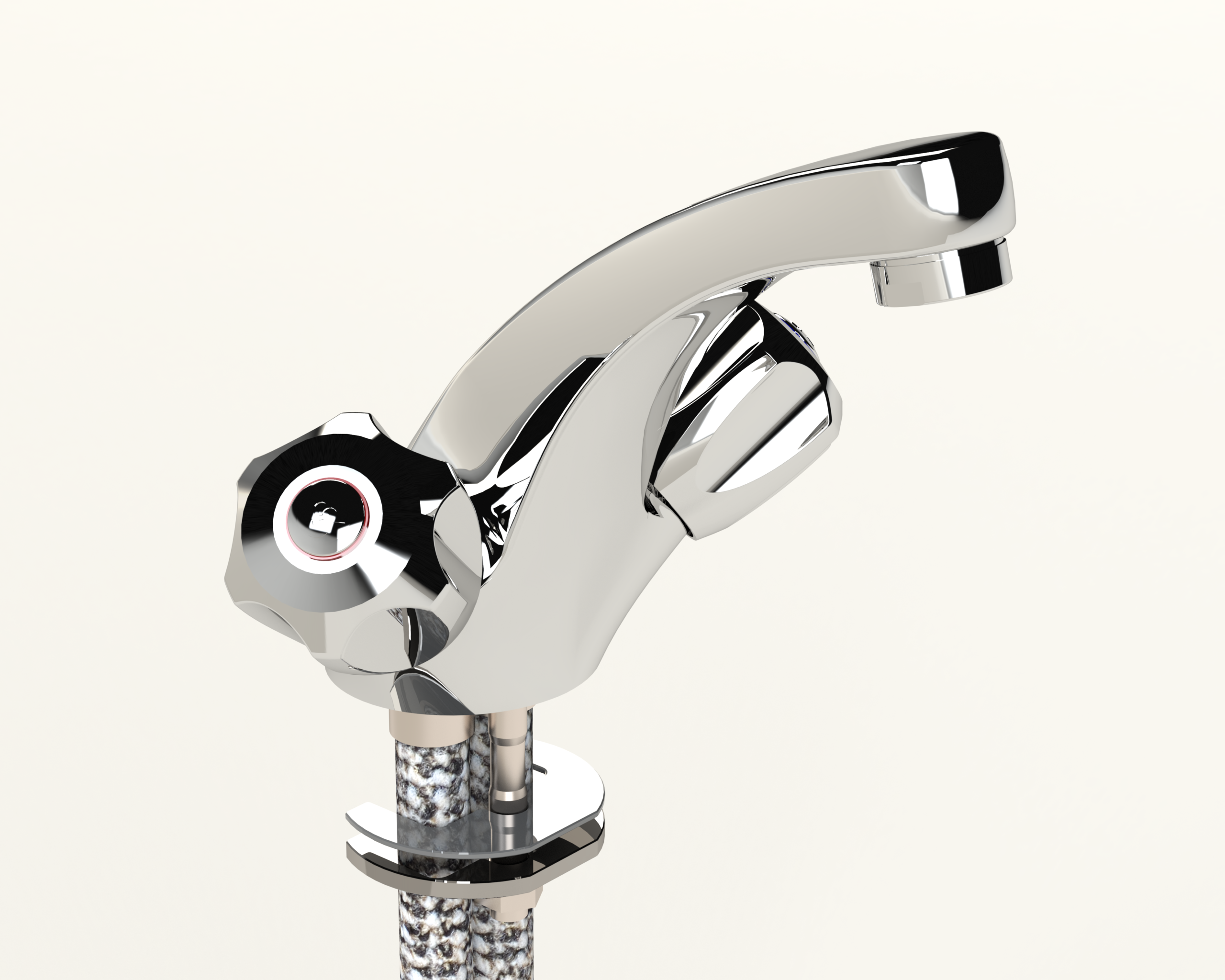294-Stella.png Cobra Stella Original Light Pattern Basin Mixer Cast Spout Plug&Chain 1/2 Chrome - Image 1