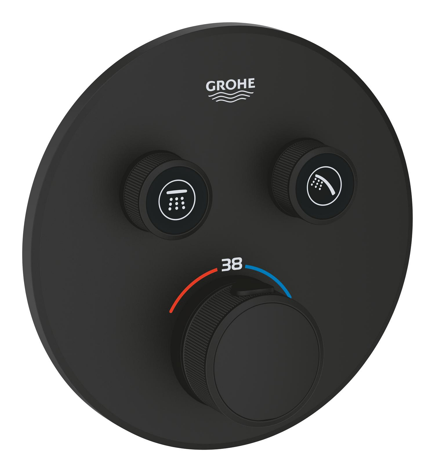 29507KF0.jpg Grohe Grt Smartcontrol Thm Trimset Round 2Sc Phantom Black - Image 1