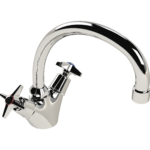 Cobra Star Original Light Pattern Sink Mixer Pillar Type Swivel Spout 1/2 MI Chrome