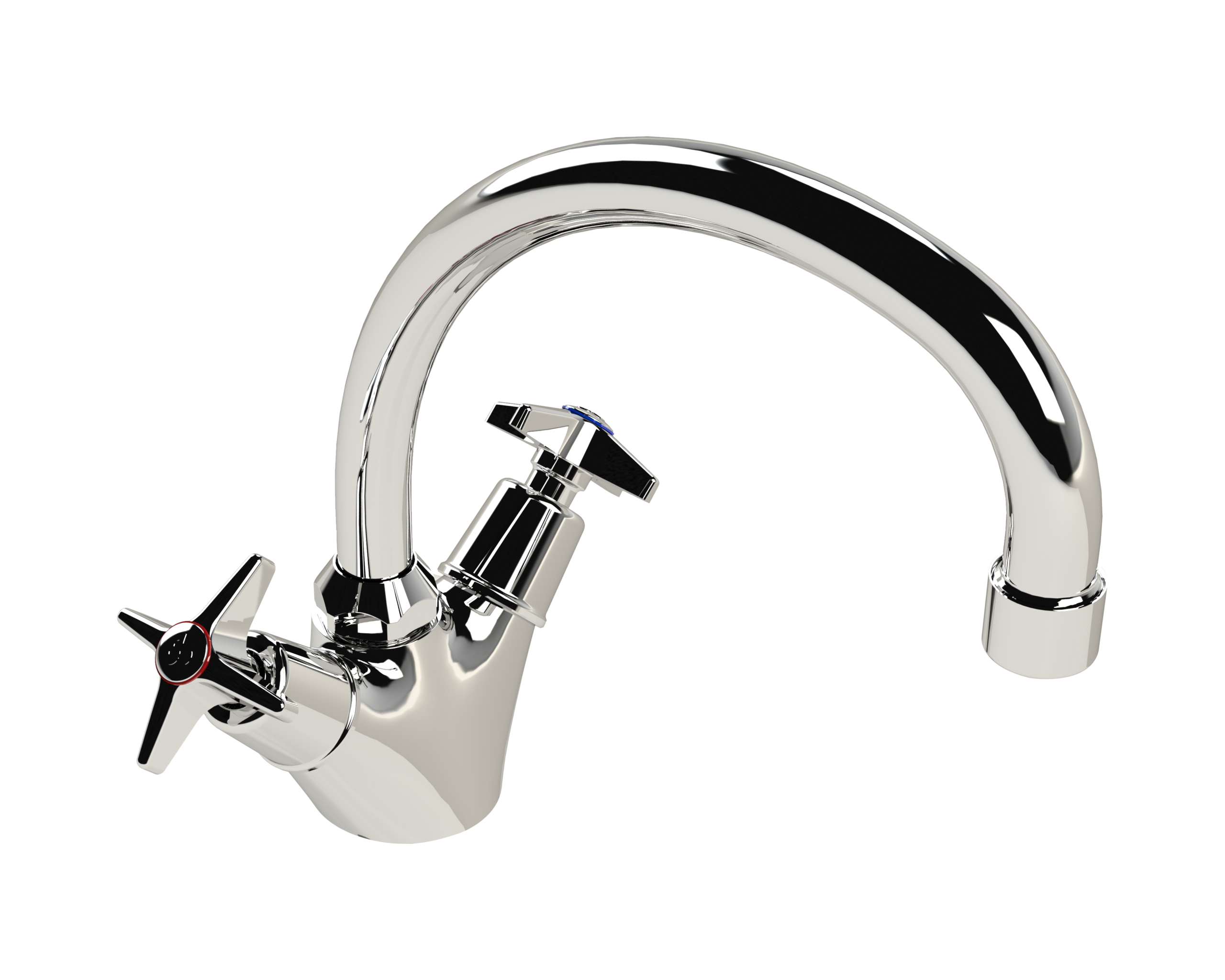 296-NV.png Cobra Star Original Light Pattern Sink Mixer Pillar Type Swivel Spout 1/2 MI Chrome - Image 1