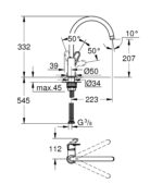 Grohe BauFlow Single-lever sink mixer 1/2" chrome - Image 2