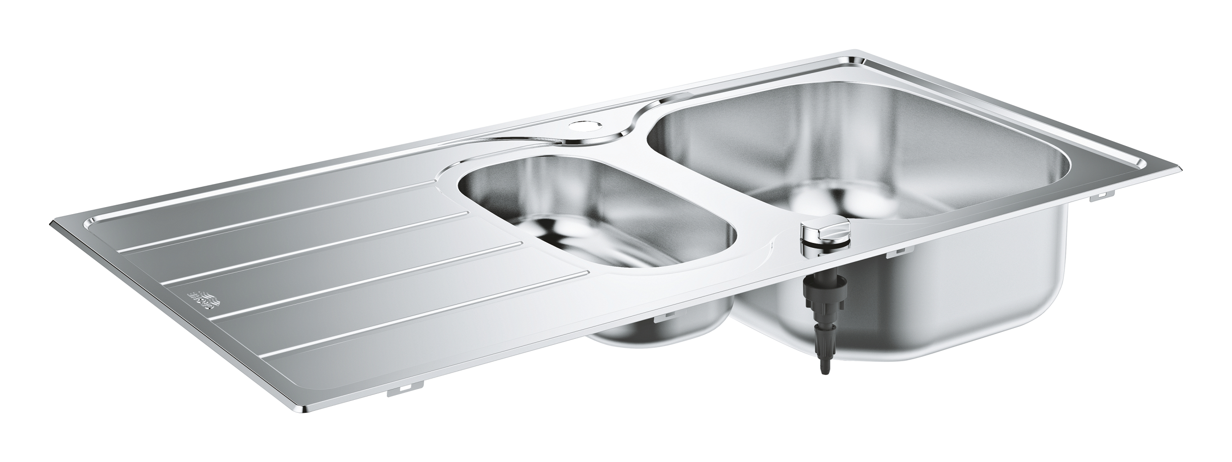 31564SD1.jpg Grohe K200 Stainless Steel Sink with drainer stainless steel - Image 1