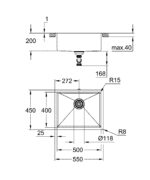 Grohe K700 Stainless Steel Sink stainless steel - Image 2