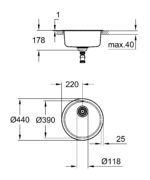 Grohe K200 Stainless Steel Sink stainless steel - Image 2