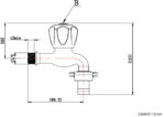 Cobra Stella Original Light Pattern Hose Bibtap 1/2 MI Chrome - Image 2