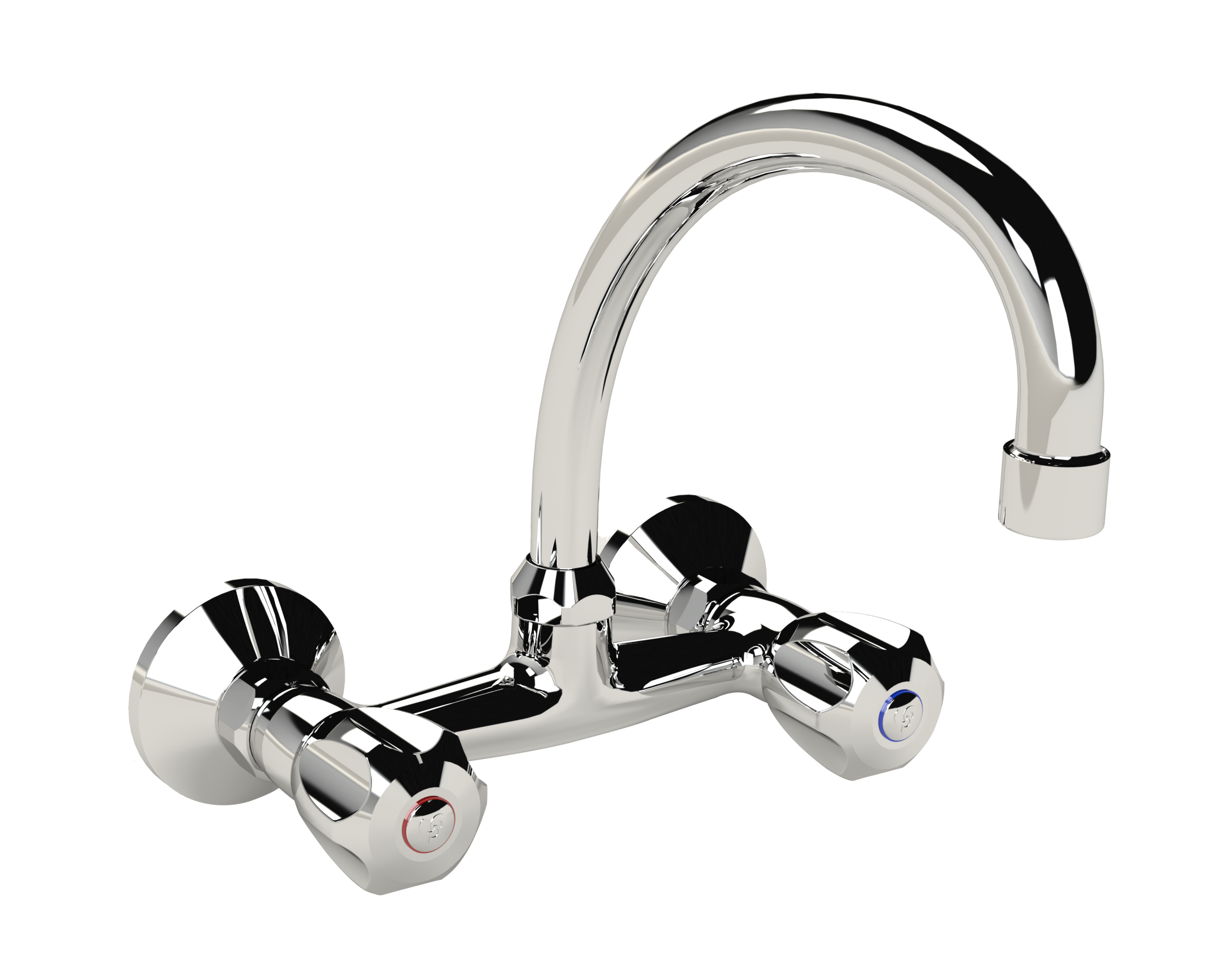 3366-041-10ST-NV.png Cobra Stella Original Light Pattern Sink Mixer Wall Type Swivel Spout 1/2 MI Chrome - Image 1