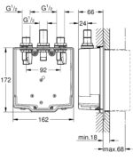Grohe Eurosmart Cosmopolitan T Concealed mounting box - Image 2