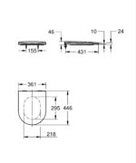Grohe Essence WC Seat Soft Close Alpine White - Image 2