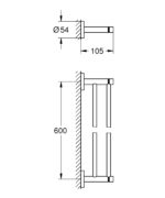 Grohe Essentials Double towel rail brushed cool sunrise - Image 2