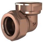 Cobra Compression Elbow 90 FIXC 22mm Rough Brass