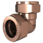 Cobra Compression Elbow 90 CXC 35mm Rough Brass