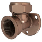 Cobra Compression Wallplate Elbow 90 CXFI 22mm Rough Brass