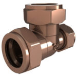 Cobra Compression Tee Reducing CXCXC 22X15X22 Rough Brass