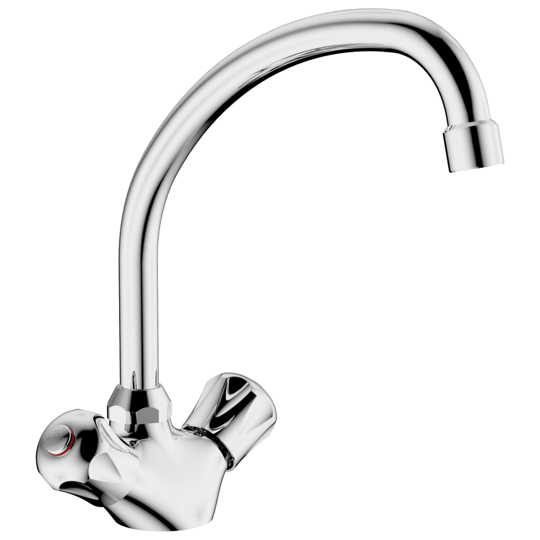 40821112313_62_FUtL6RX.jpg Cobra Stella Light Pattern Sink Mixer Pillar Type Swivel Spout 1/2 Chrome - Image 1