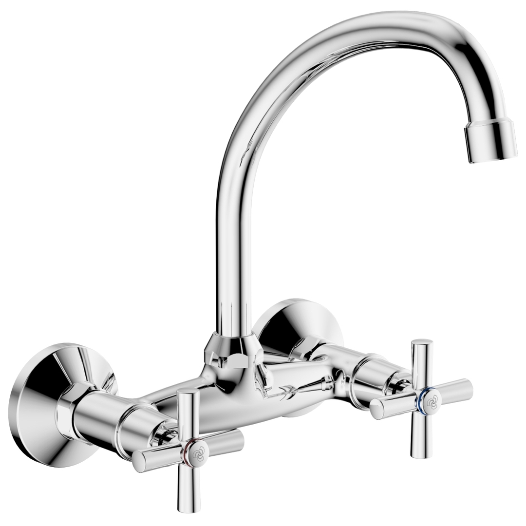 40821112313_62_I3InT2j.jpg Cobra Ledimo Light Pattern Sink Mixer Wall Type Chrome - Image 1