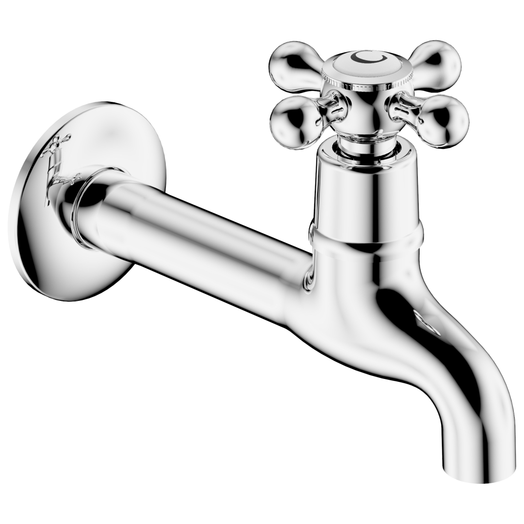 40821112313_62_KPR7Gwm.jpg Cobra Roma Light Pattern Extended Extended Bib Tap 15mm Chrome - Image 1