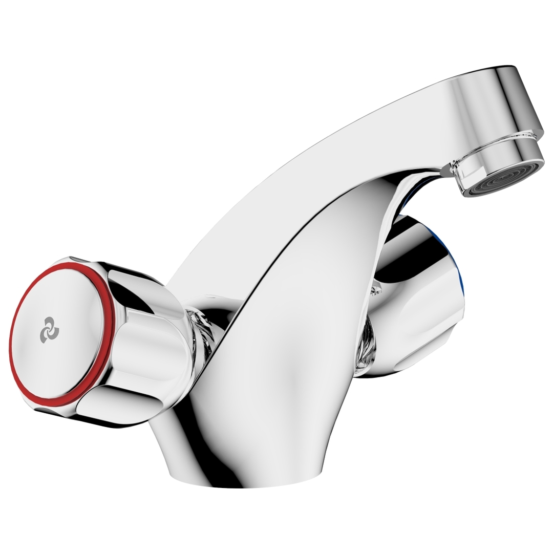 40821112313_62_OHTWt0g.jpg Cobra Metsi Light Pattern Basin Mixer Fixed Spout 1/2 Chrome - Image 1