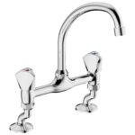 Cobra Carina Light Pattern Sink Mixer Pillar Type Swivel Spout 1/2 Chrome