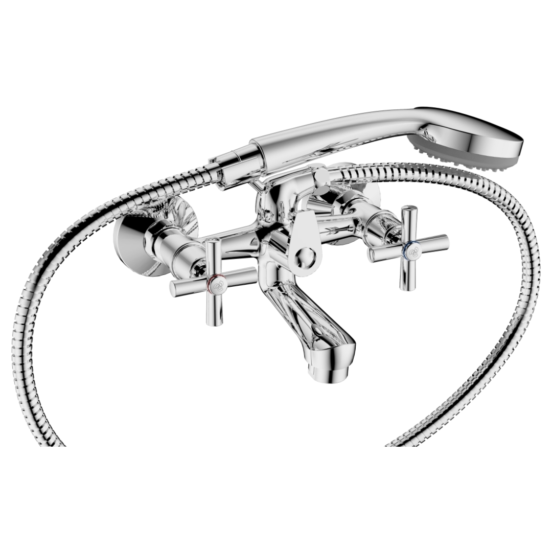 40821112313_62_iVwsW4T.jpg Cobra Ledimo Light Pattern Bath Diverter Mixer Wall Type & Handshower Chrome - Image 1