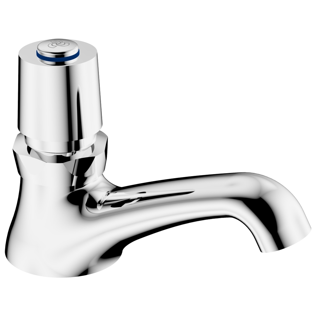 40821112313_62_s6FtiPM.jpg Cobra Demand Pillar Tap Press Button & Hold Chrome - Image 1
