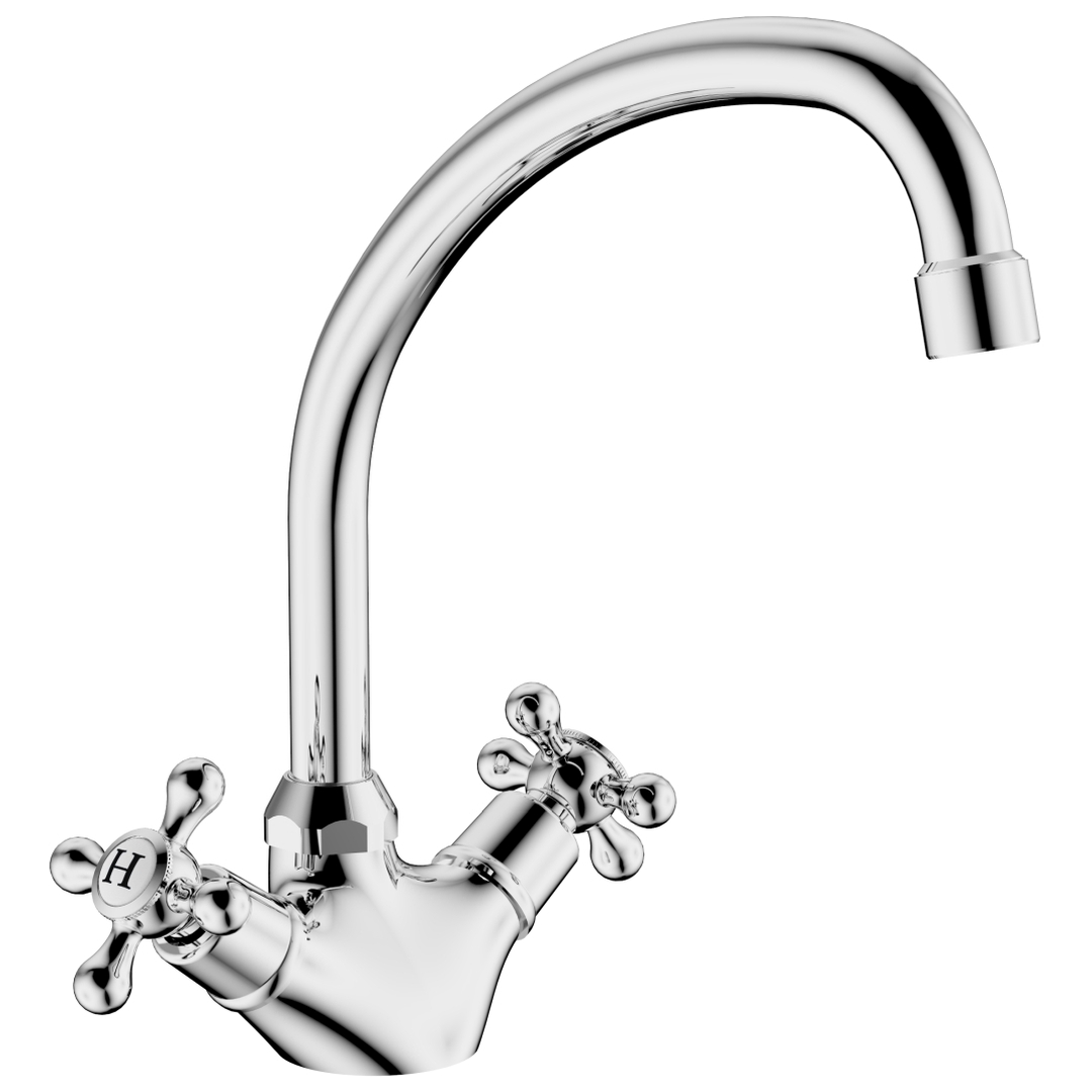 40821112313_62_sP37cFL.jpg Cobra Roma Light Pattern Sink Mixer Pillar Type Chrome - Image 1