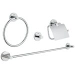 Grohe Essentials 4-in-1 Master bathroom accessories set chrome