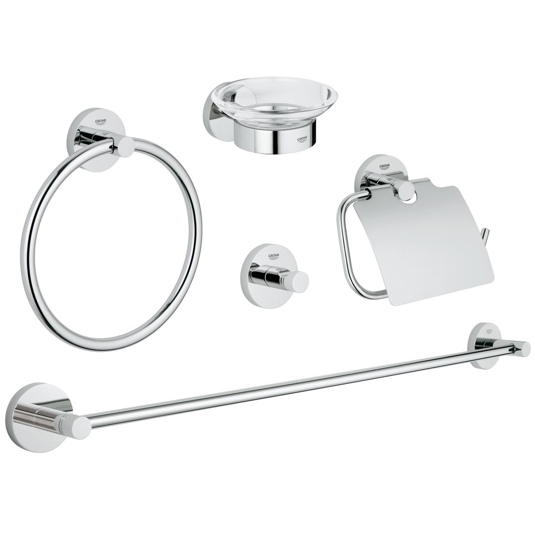 42016111835_20_BcoCOUH.jpg Grohe Essentials Master bathroom accessories set 5-in-1 chrome - Image 1