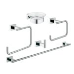 Grohe Essentials Cube Master bathroom accessories set 5-in-1 chrome