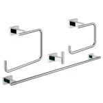Grohe Essentials Cube 4-in-1 Master bathroom accessories set chrome
