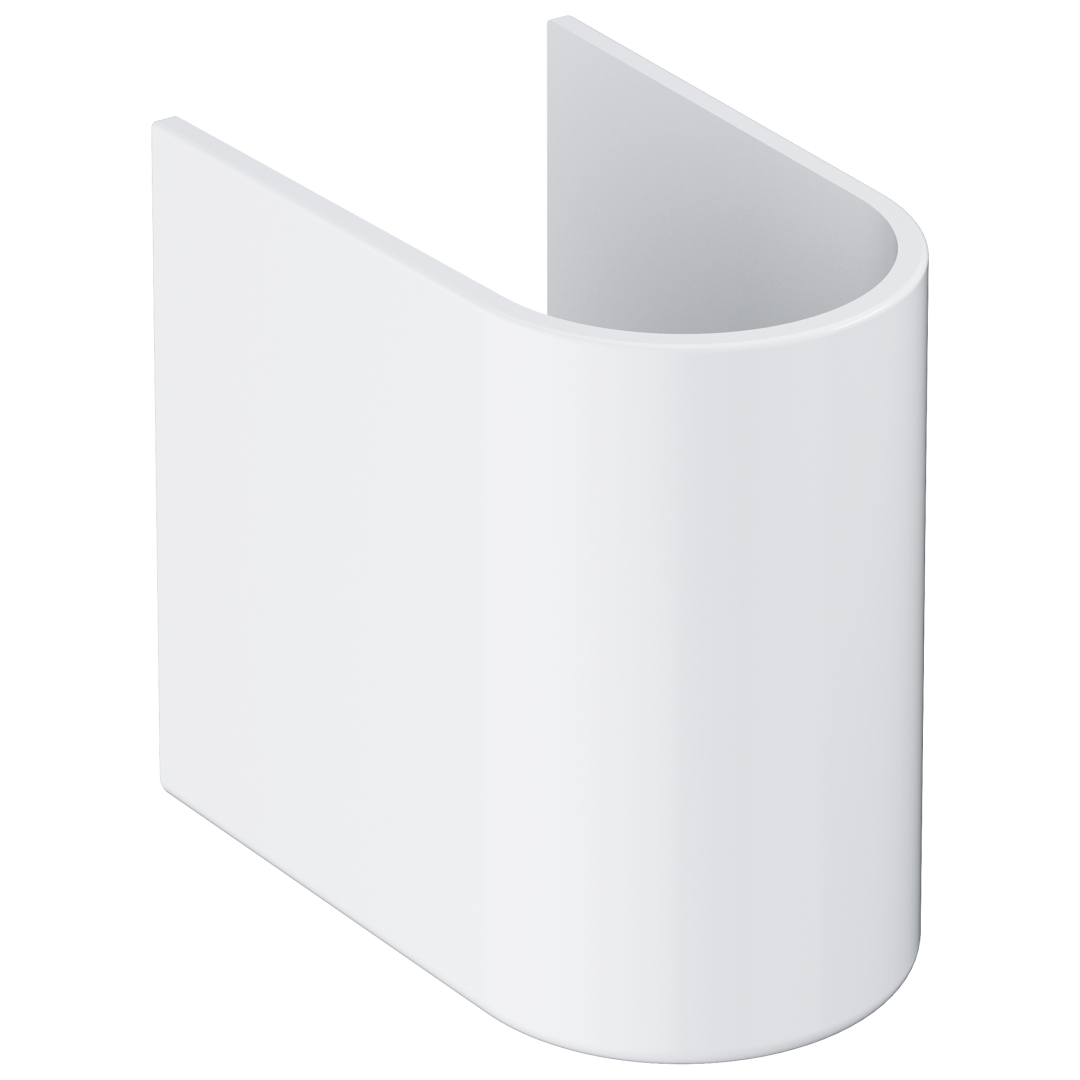42220093503_53_4SNrxGQ.jpg Grohe Euro Ceramic Semi pedestal for wash basin alpine white - Image 1